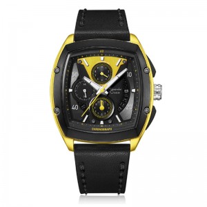 Alexandre Christie AC 6610 Black Yellow Leather MCLIPBAYL